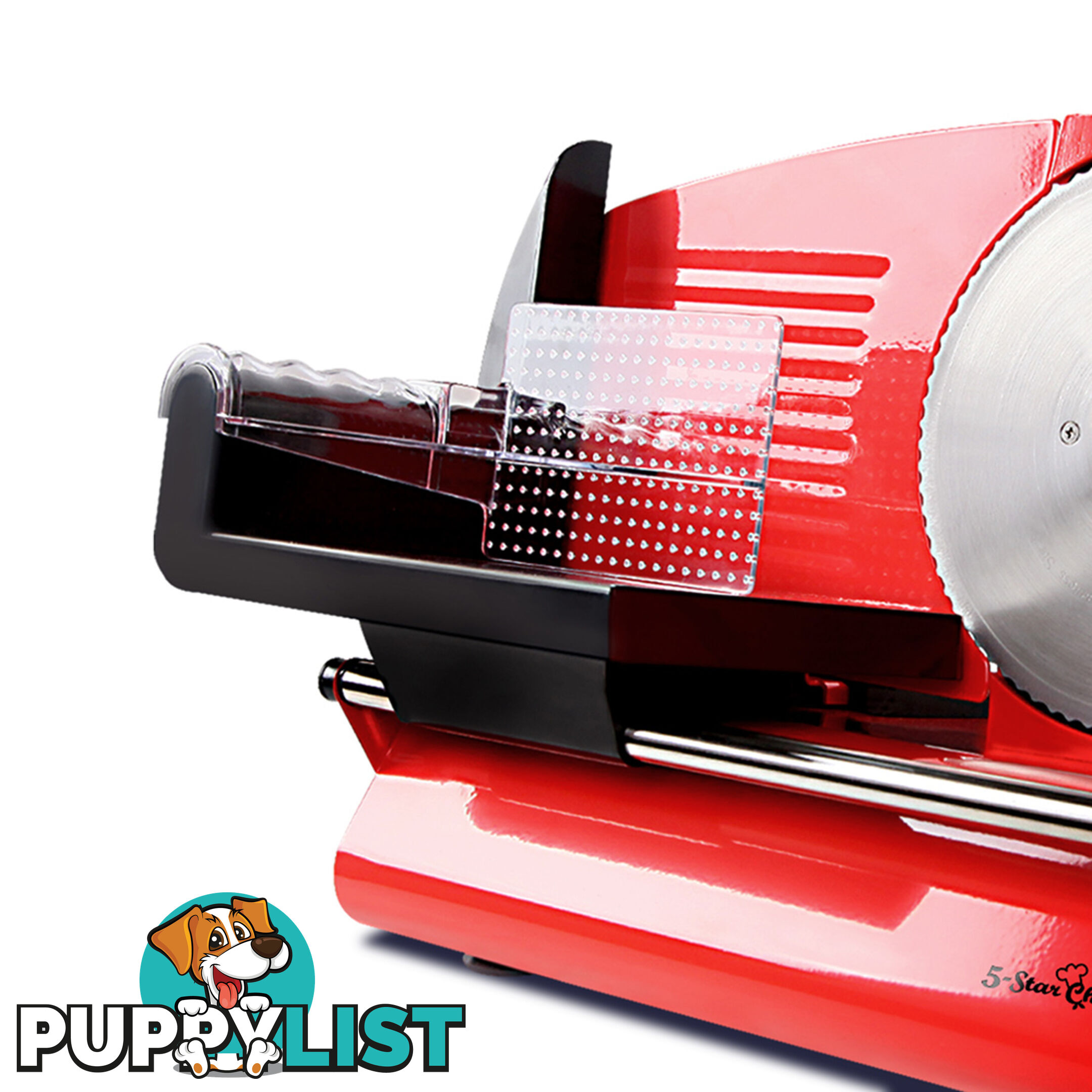 150W  Meat Slicer with Stainless Steel Blade - Red