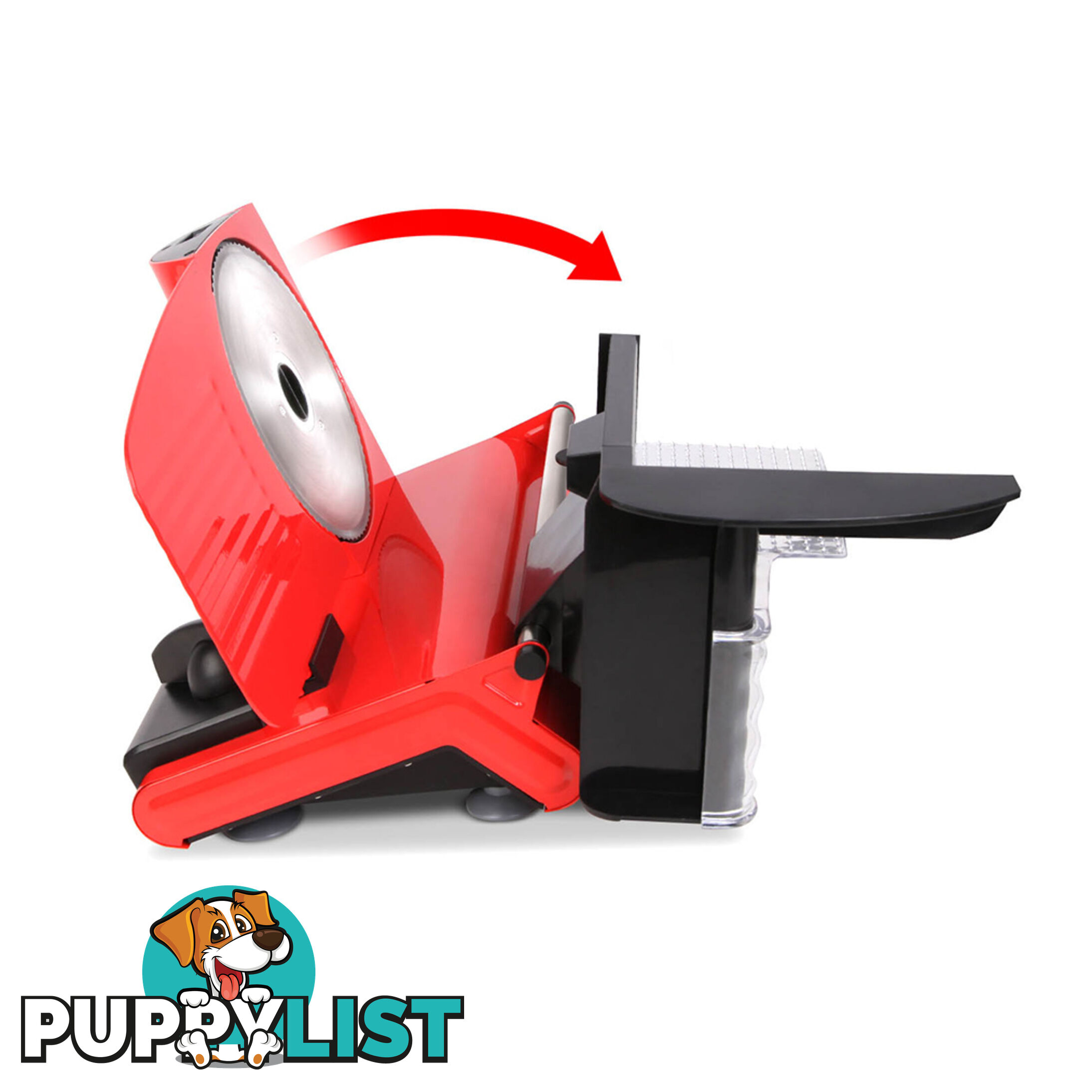 150W  Meat Slicer with Stainless Steel Blade - Red