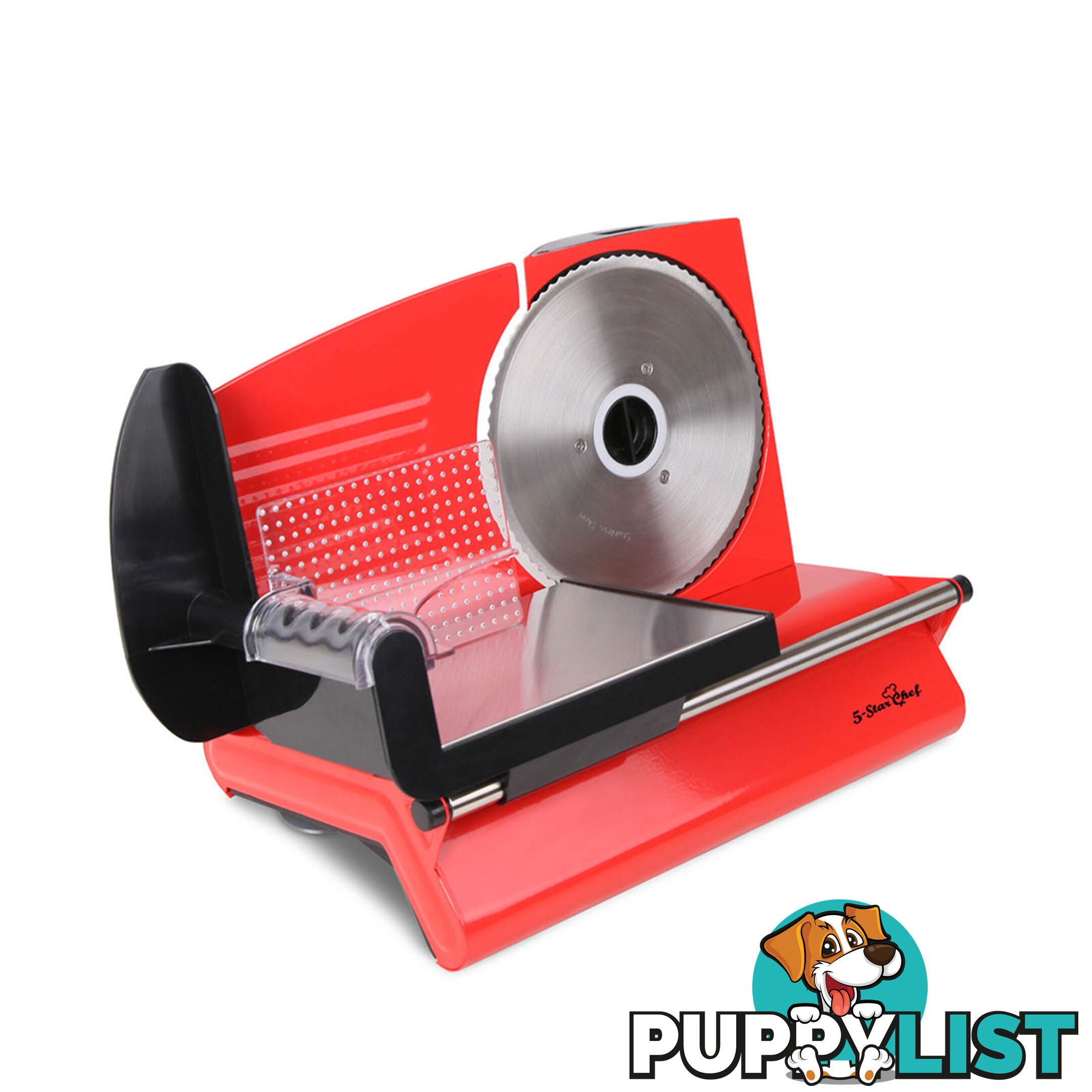 150W  Meat Slicer with Stainless Steel Blade - Red