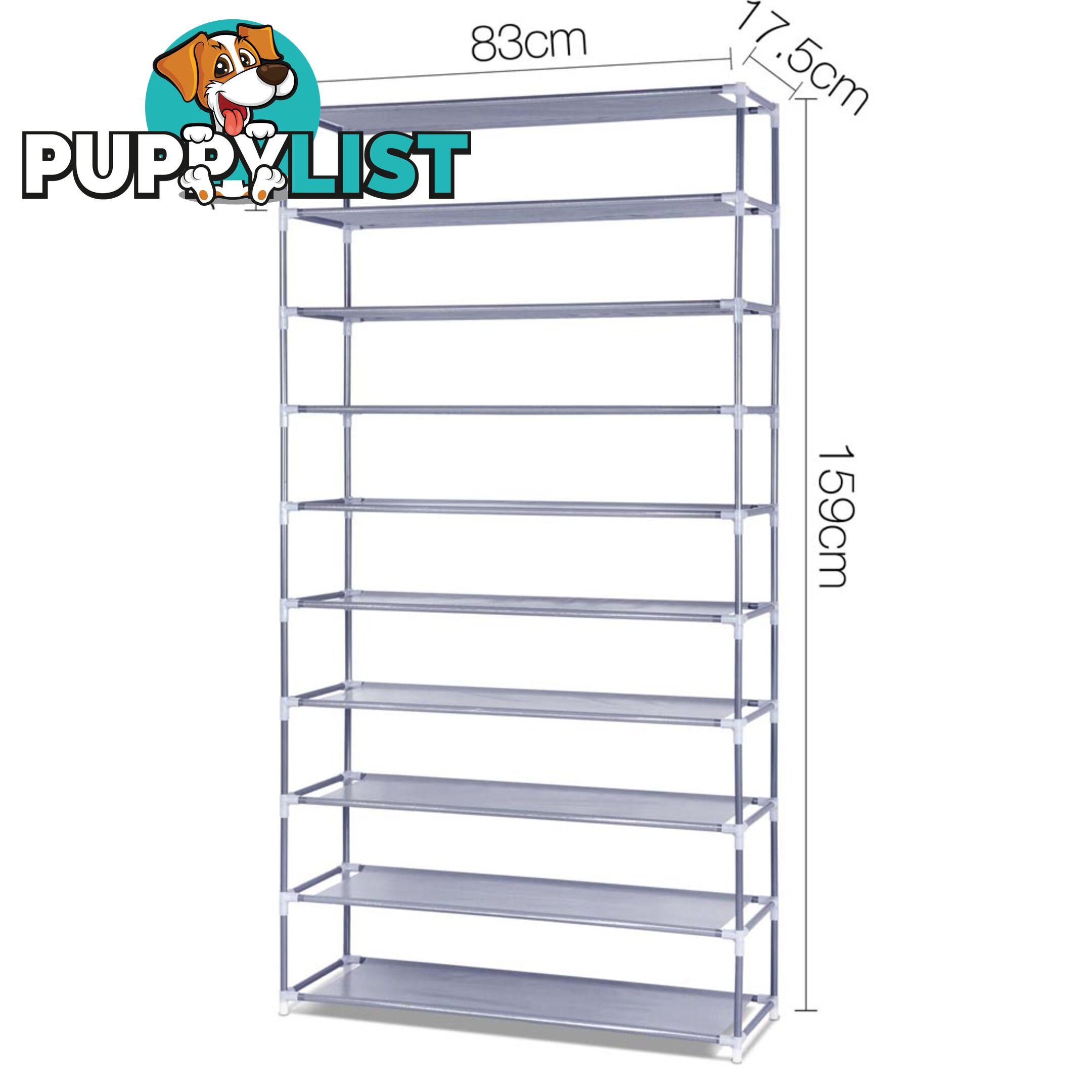 10 Tiers Stackable Shoe Storage Rack _ÑÐ 159cm