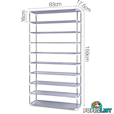 10 Tiers Stackable Shoe Storage Rack _ÑÐ 159cm