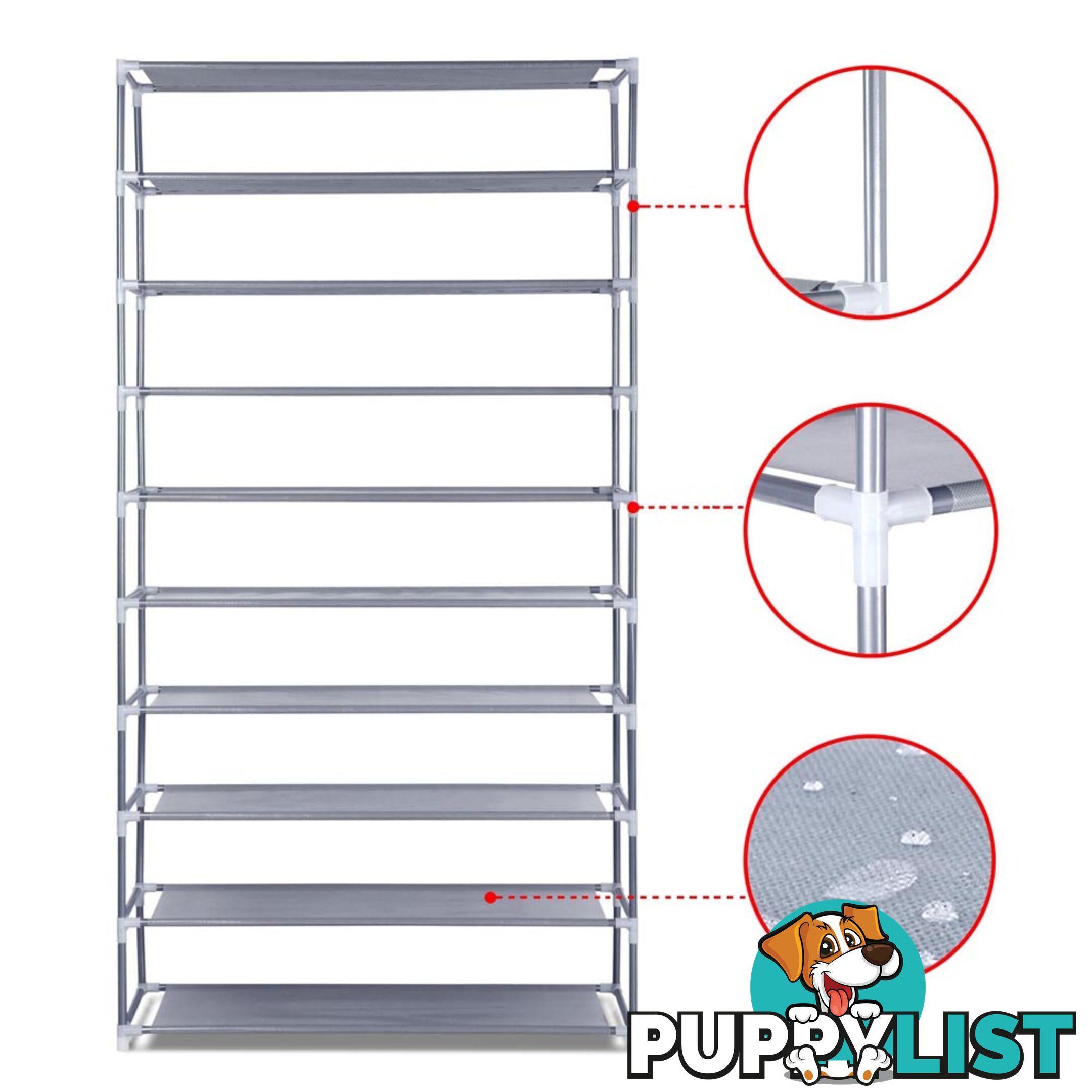 10 Tiers Stackable Shoe Storage Rack _ÑÐ 159cm