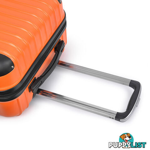 Set of 3 Hard Shell Travel Luggage with TSA Lock - Orange