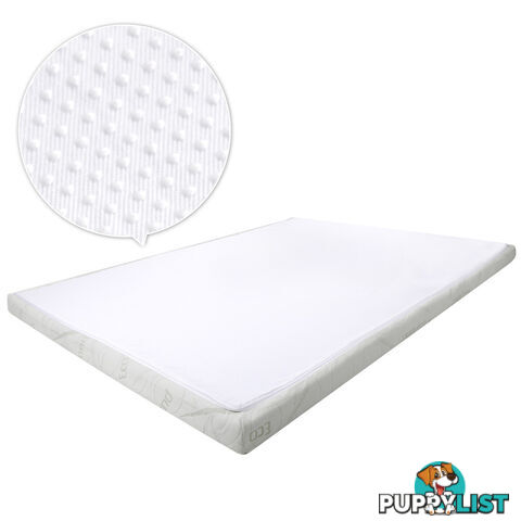 Cool Gel Memory Foam Mattress Topper w/ Bamboo Fabric Cover 8cm King