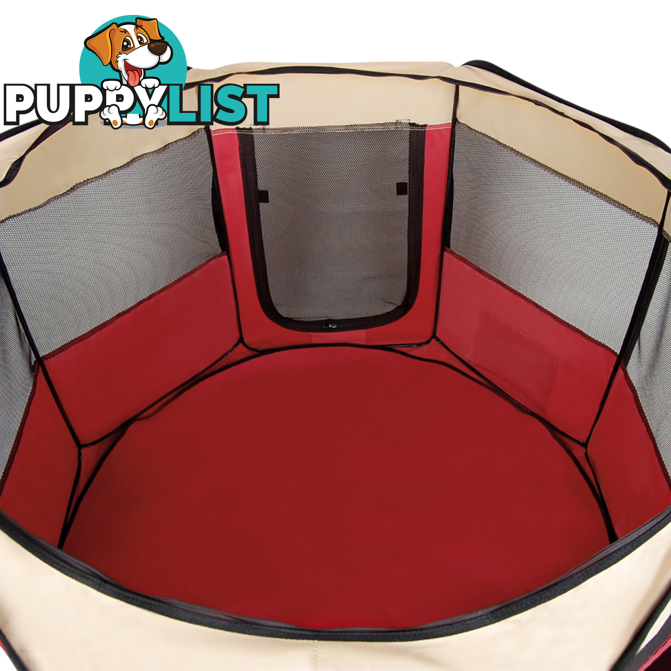 Pet Dog Puppy Cat Exercise Playpen Crate Cage Tent Red