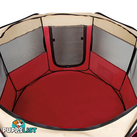 Pet Dog Puppy Cat Exercise Playpen Crate Cage Tent Red