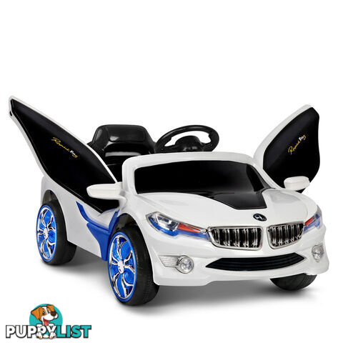 Kids Ride on Car w/ Remote Control Blue White