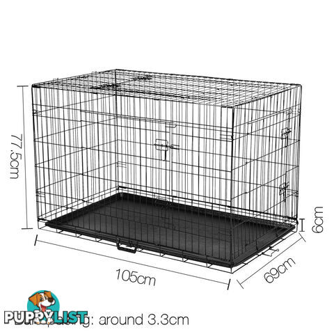 Metal Collapsible Dog Cage 42IN