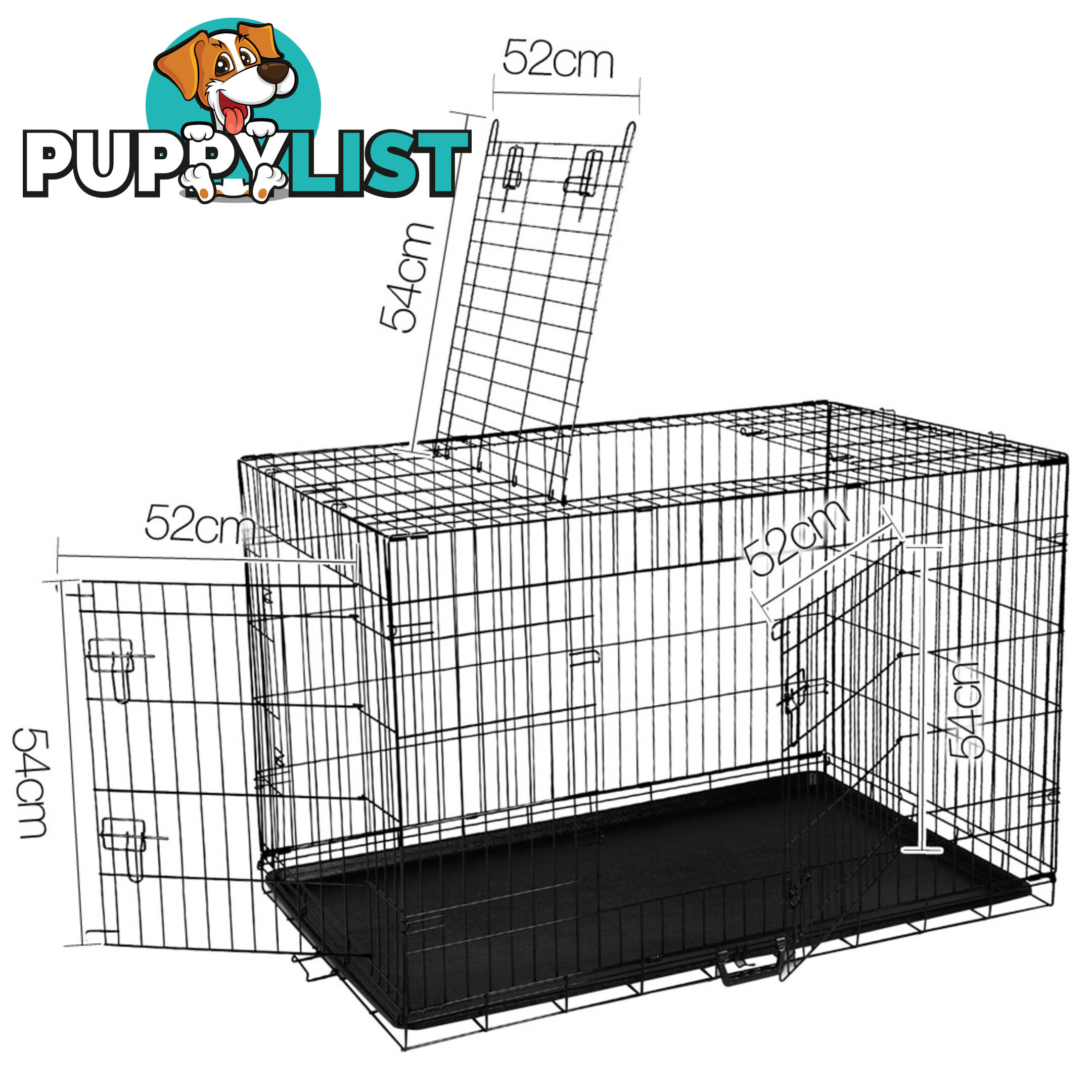 Metal Collapsible Dog Cage 42IN