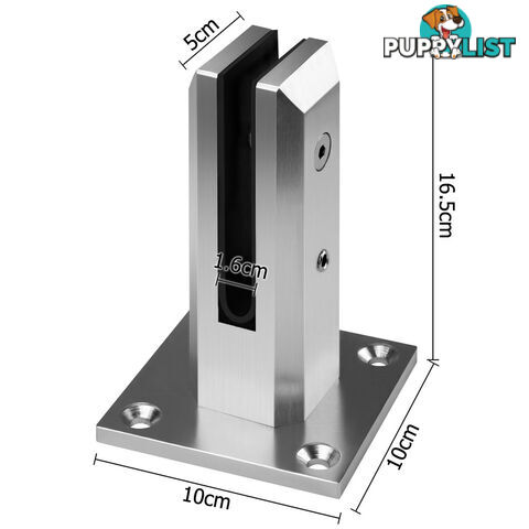 Frameless Glass Aluminium Mount Square