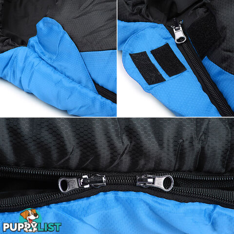 Camping Envelope Sleeping Double Bag Blue Black