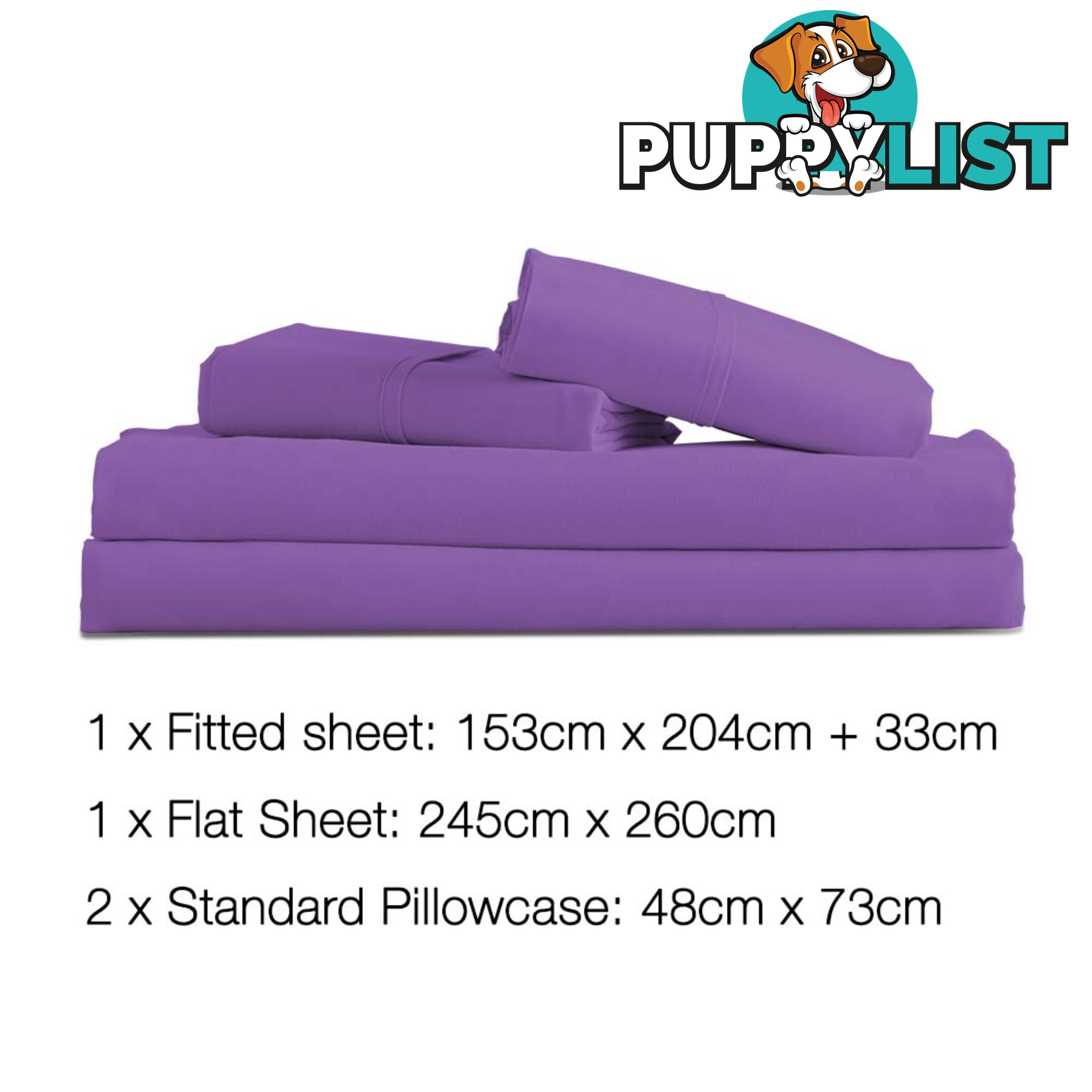 4 Piece Microfibre Sheet Set Queen _ÑÐ Purple