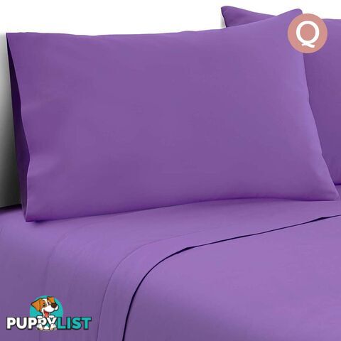 4 Piece Microfibre Sheet Set Queen _ÑÐ Purple