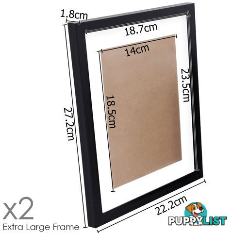 26 pcs Photo Frames Set Wall Black