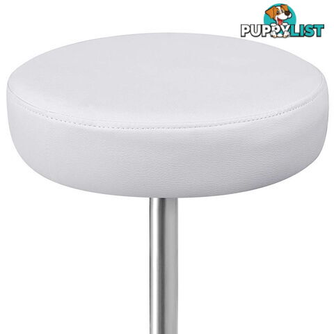 Round PU Swivel Salon Stool White