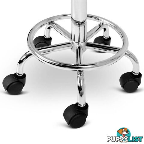 Round PU Swivel Salon Stool White