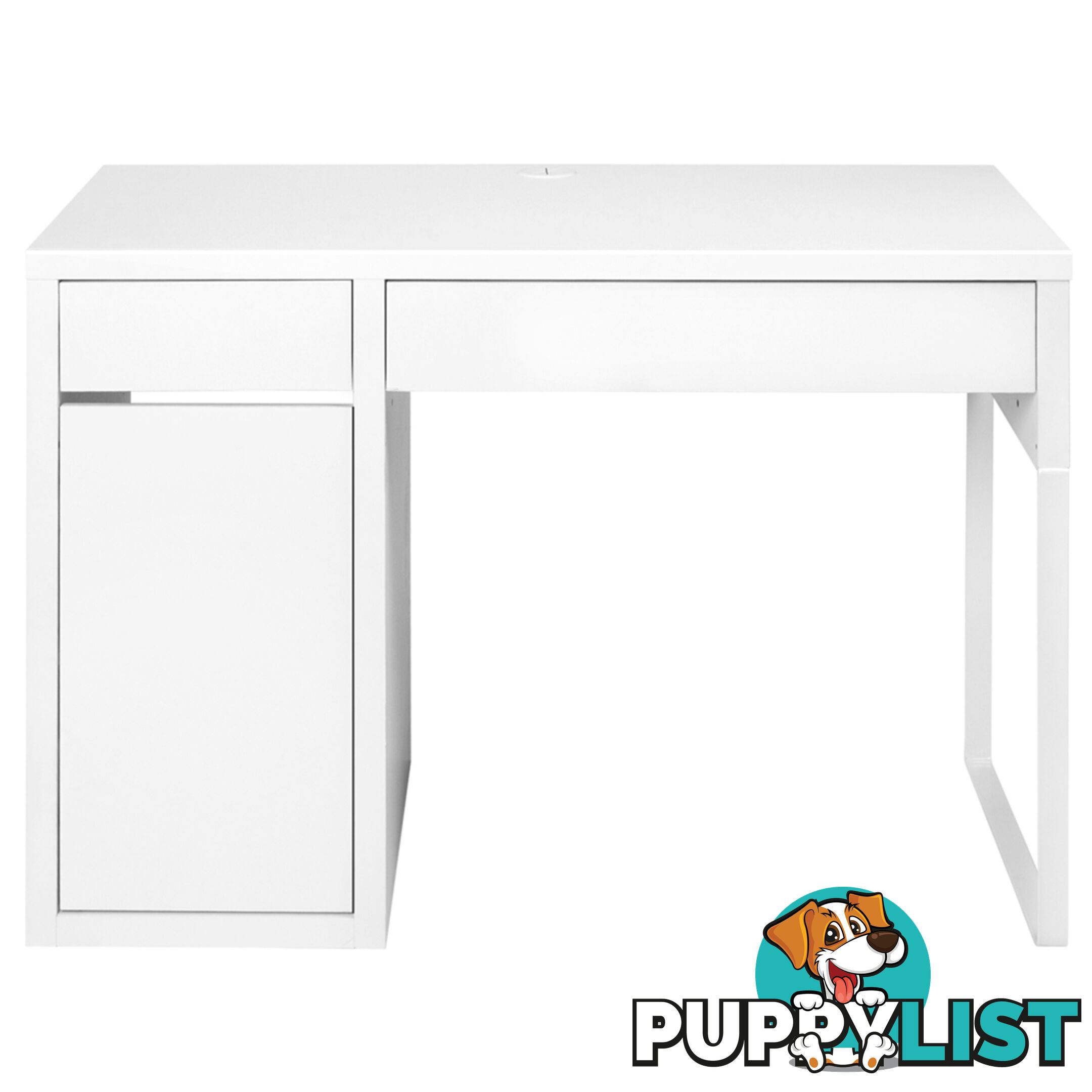 Office Study Computer Desk Cabinet White