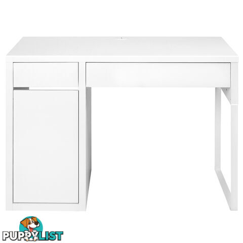 Office Study Computer Desk Cabinet White