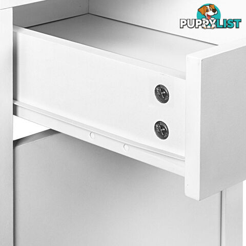 Office Study Computer Desk Cabinet White