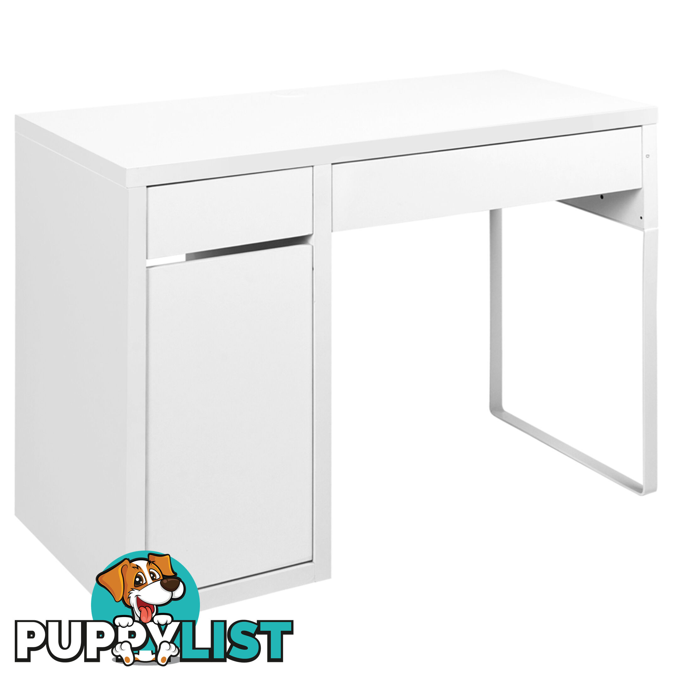 Office Study Computer Desk Cabinet White