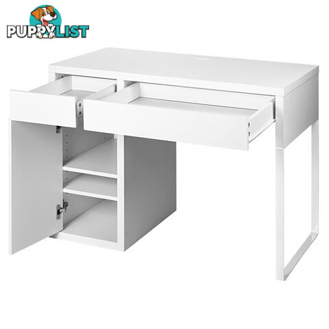 Office Study Computer Desk Cabinet White