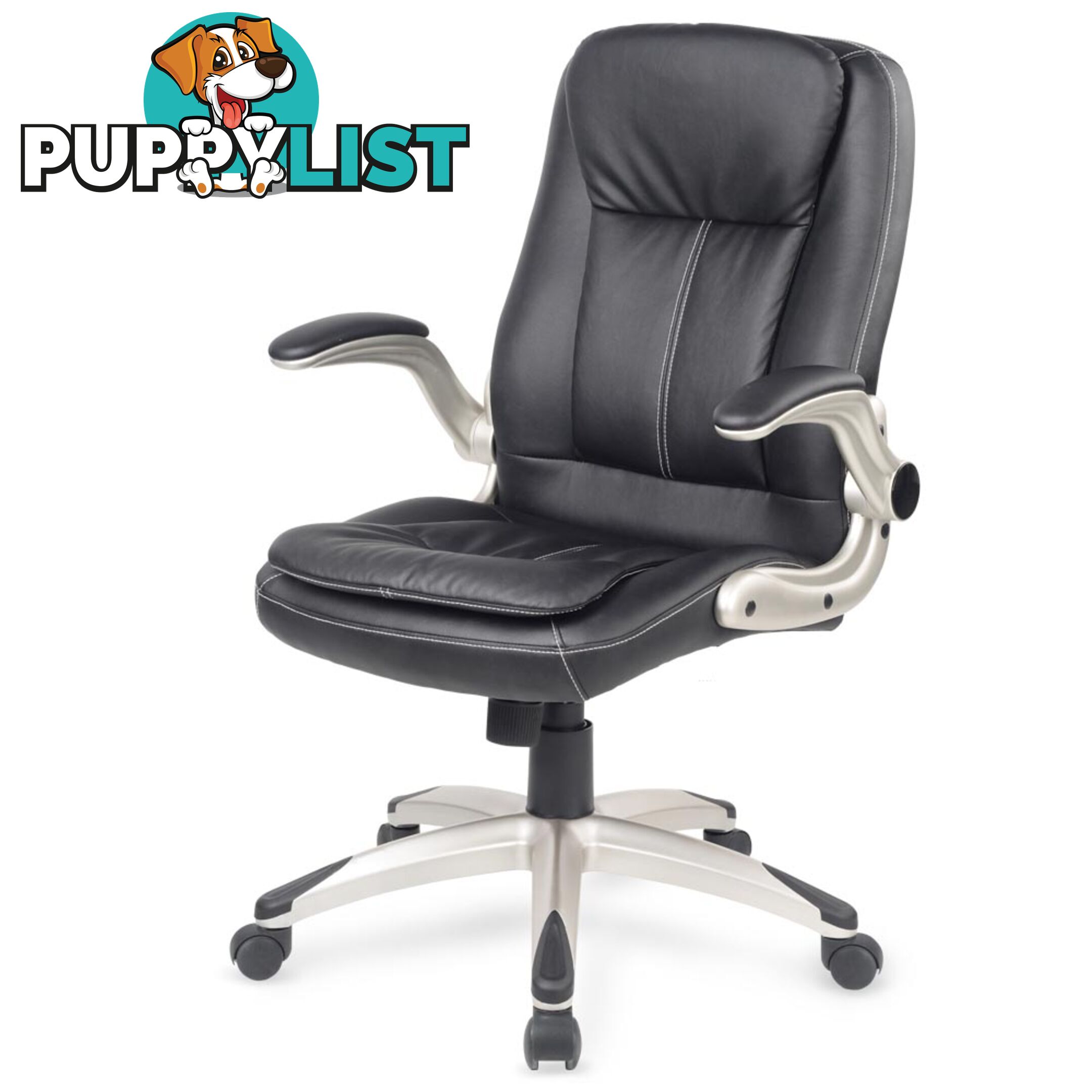 Executive PU Leather Office Computer Chair Black