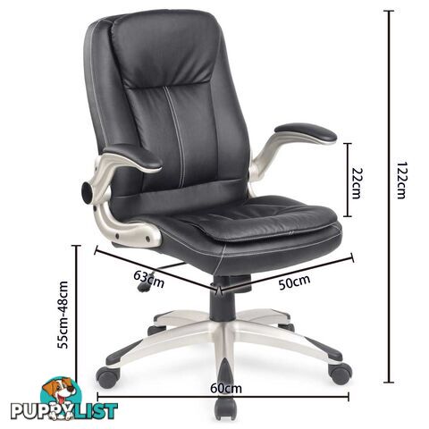 Executive PU Leather Office Computer Chair Black