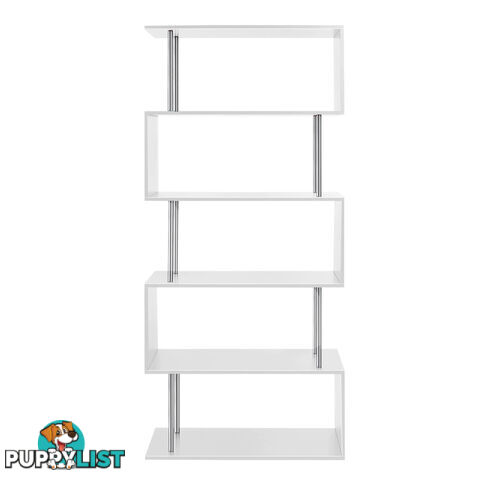 5 Tier Display/Book/Storage Shelf Unit White