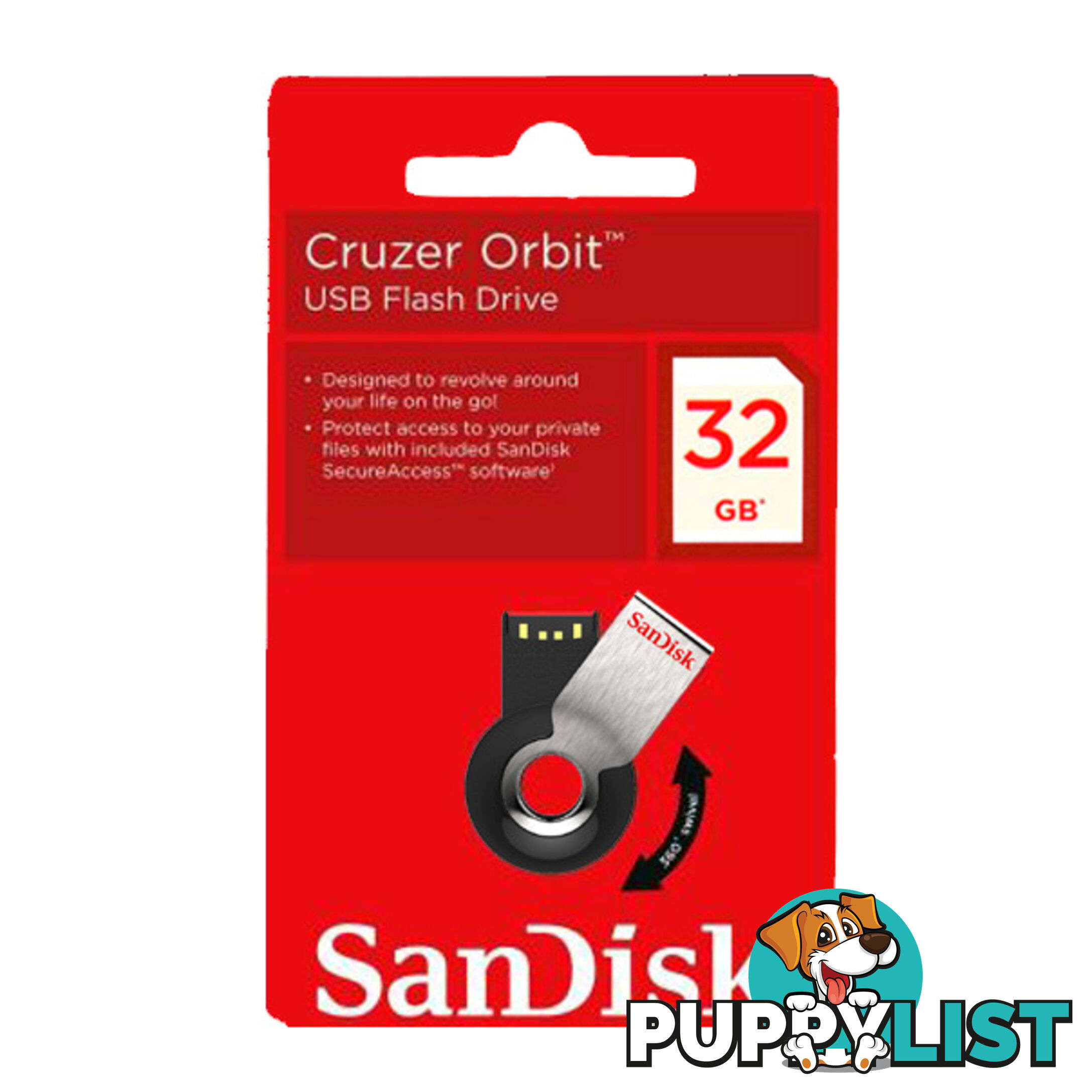 SanDisk Cruzer Orbit CZ58 32GB USB Flash Drive