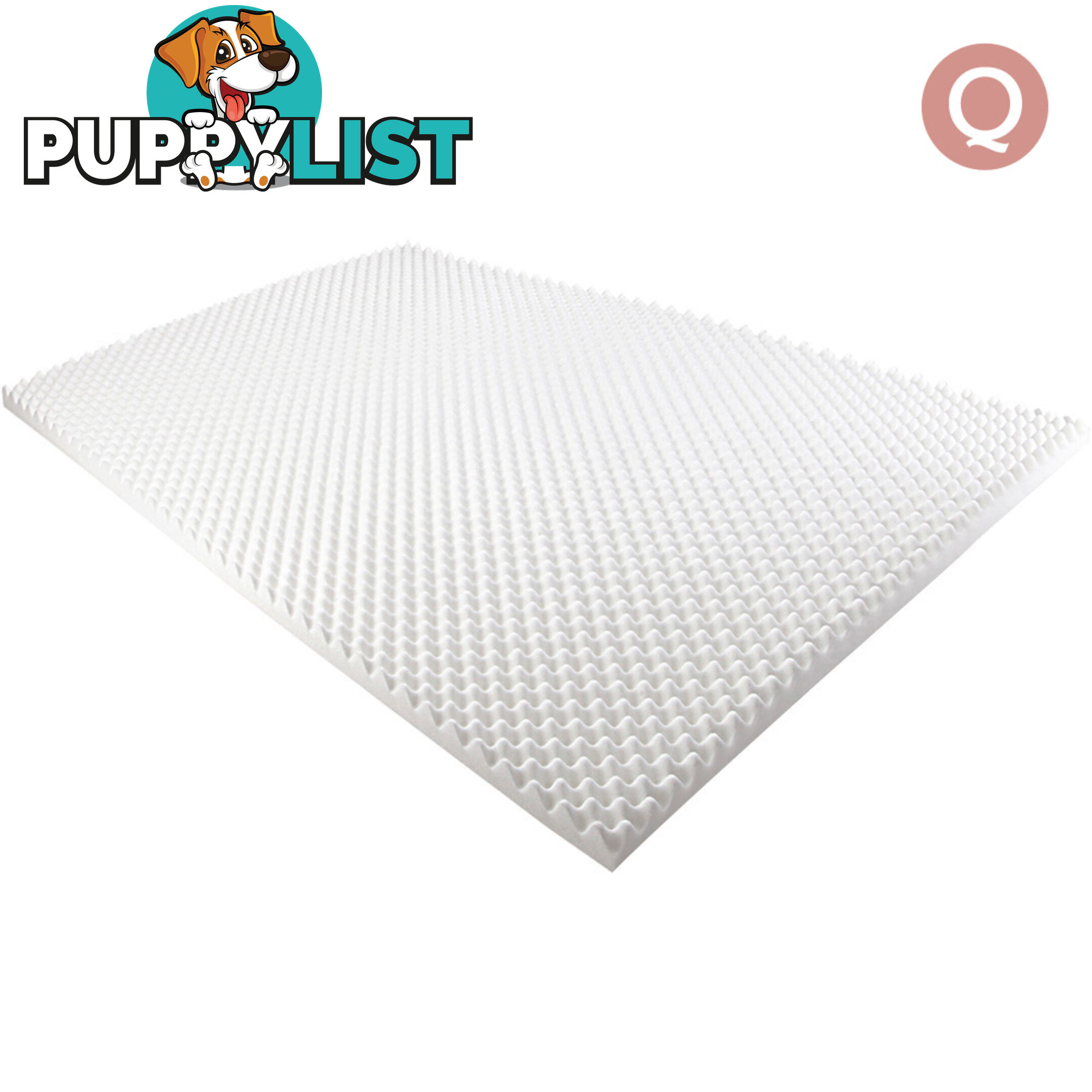 Deluxe Egg Crate Mattress Topper 5 cm Underlay Protector Queen