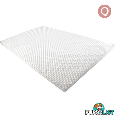 Deluxe Egg Crate Mattress Topper 5 cm Underlay Protector Queen