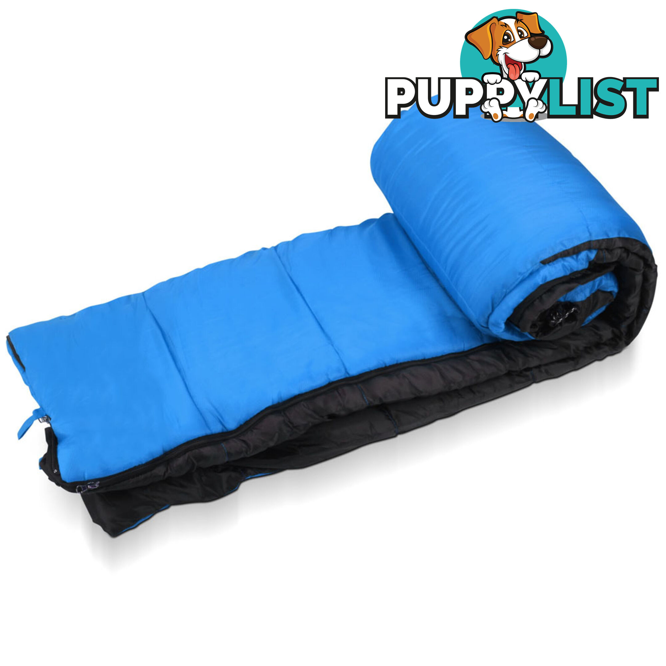 Camping Envelope Sleeping Bag Single Blue Black