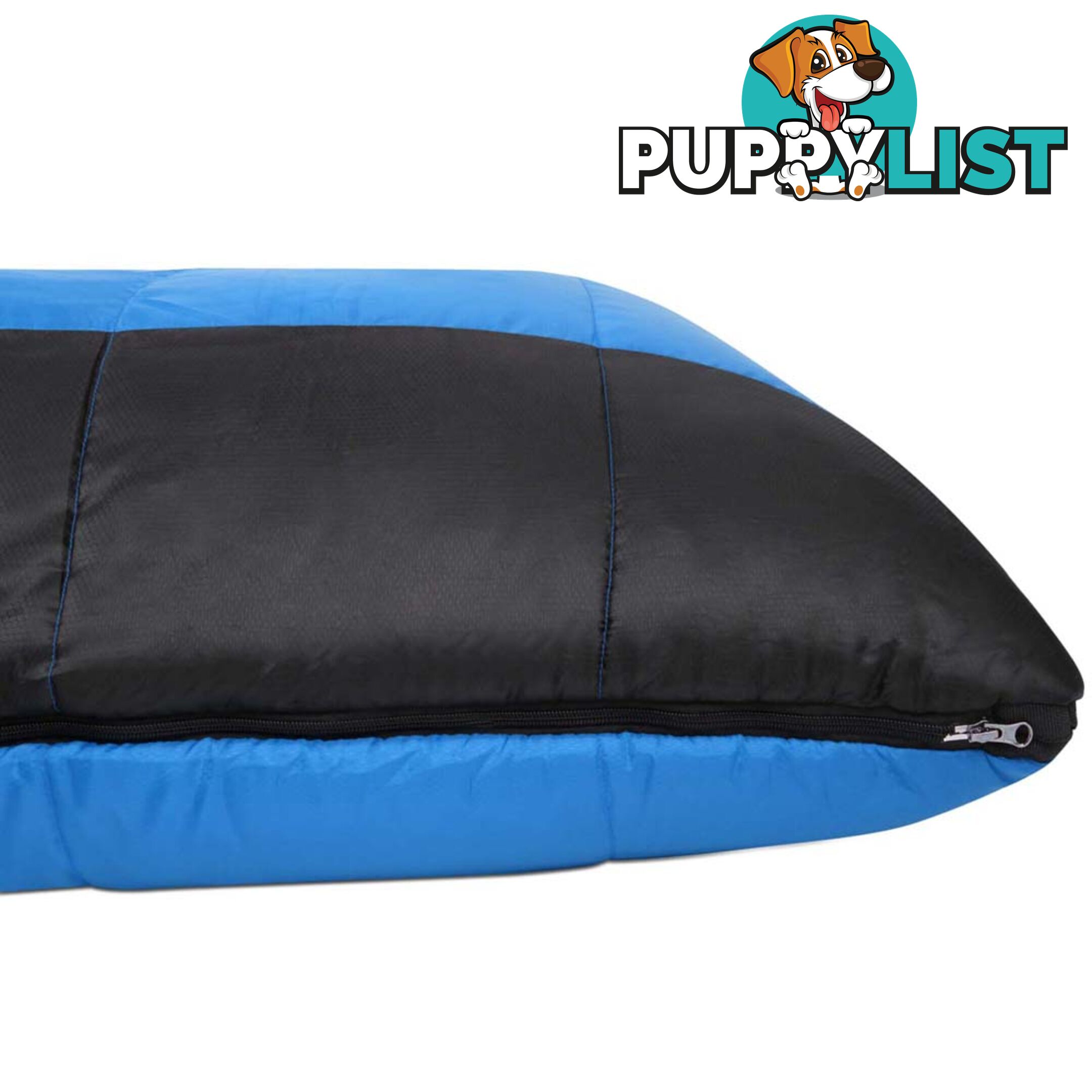 Camping Envelope Sleeping Bag Single Blue Black