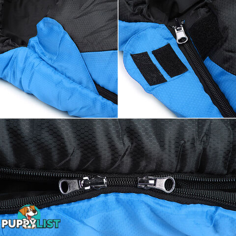 Camping Envelope Sleeping Bag Single Blue Black