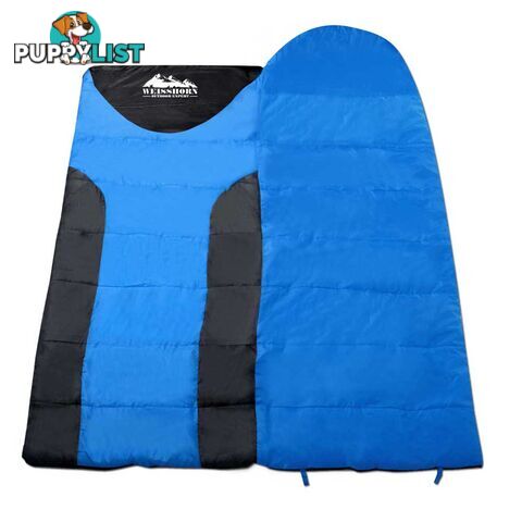 Camping Envelope Sleeping Bag Single Blue Black