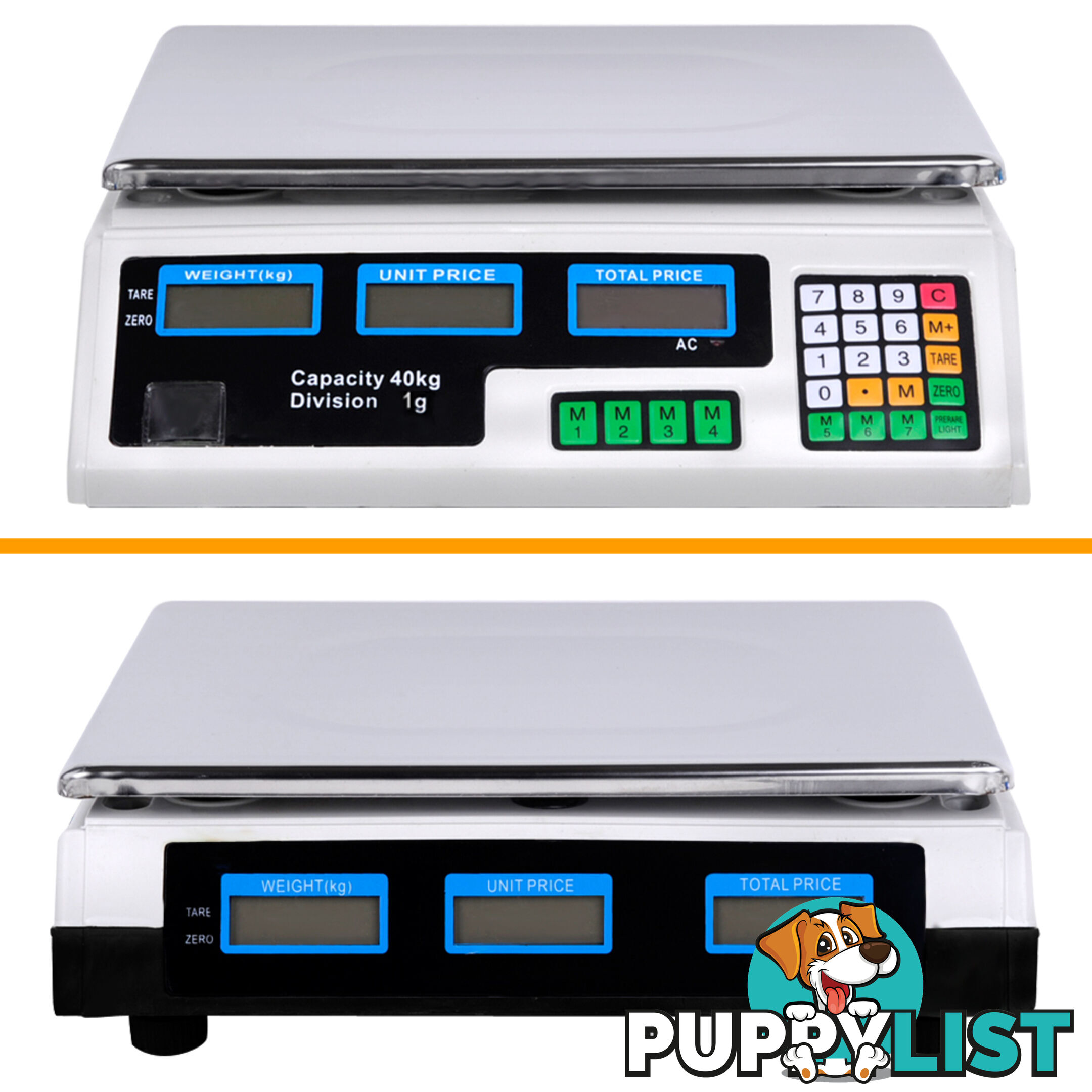 Kitchen Electronic Digital Scales 40kg  White