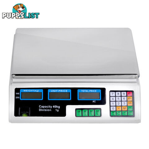 Kitchen Electronic Digital Scales 40kg  White