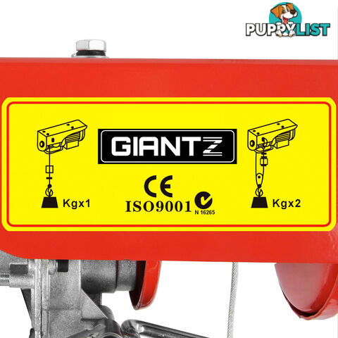 400/800kg 1300W Electric Hoist Winch