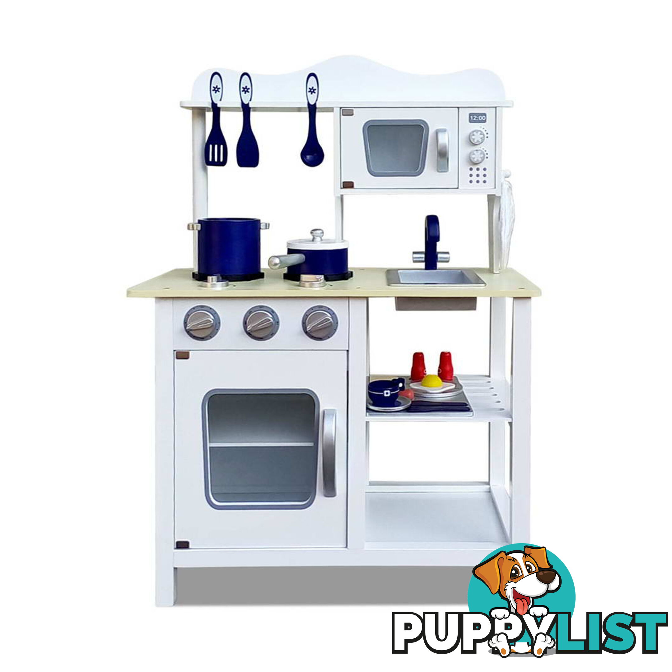 18 Piece Kitchen Play Set _ÑÐ White & Blue