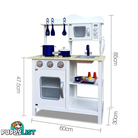 18 Piece Kitchen Play Set _ÑÐ White & Blue