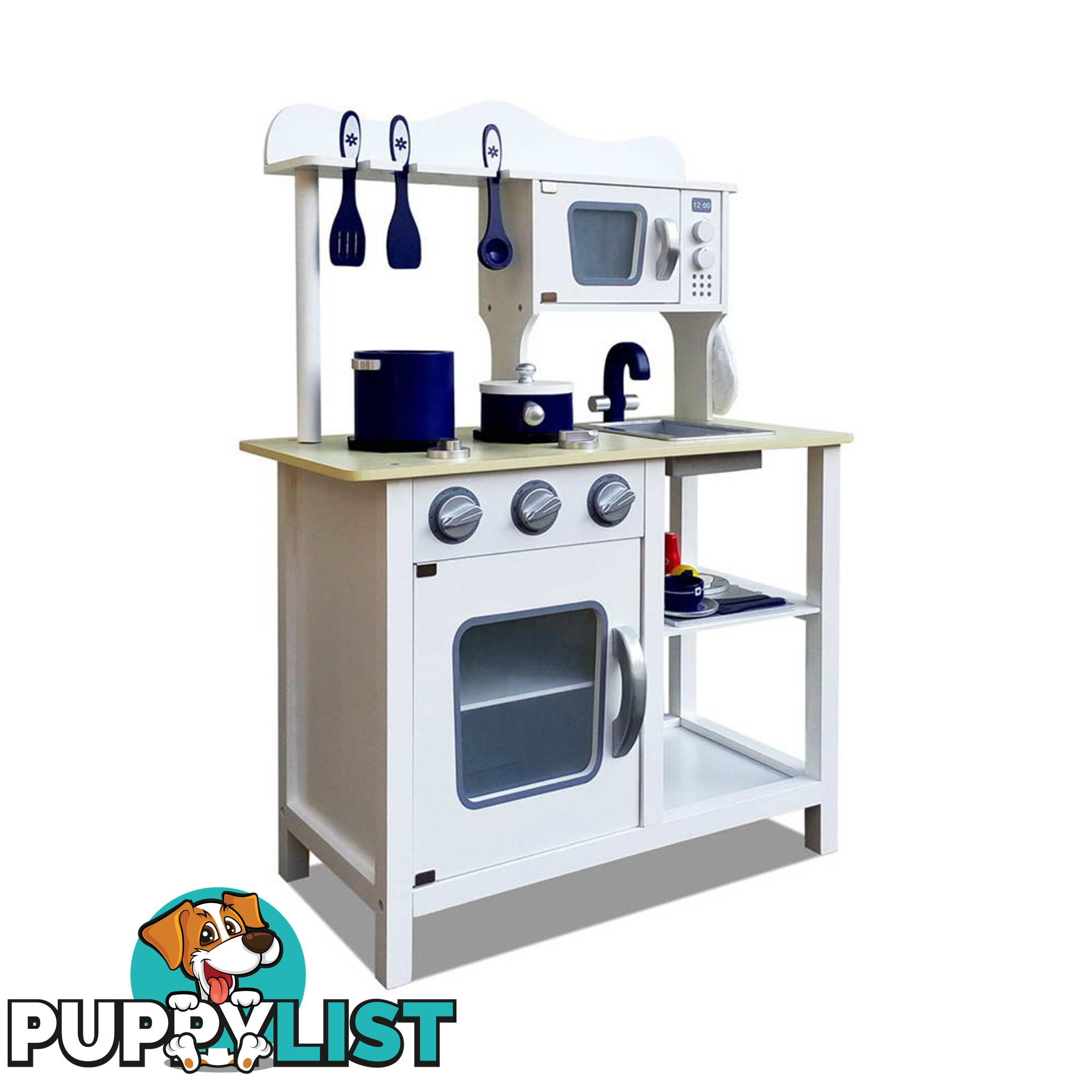 18 Piece Kitchen Play Set _ÑÐ White & Blue