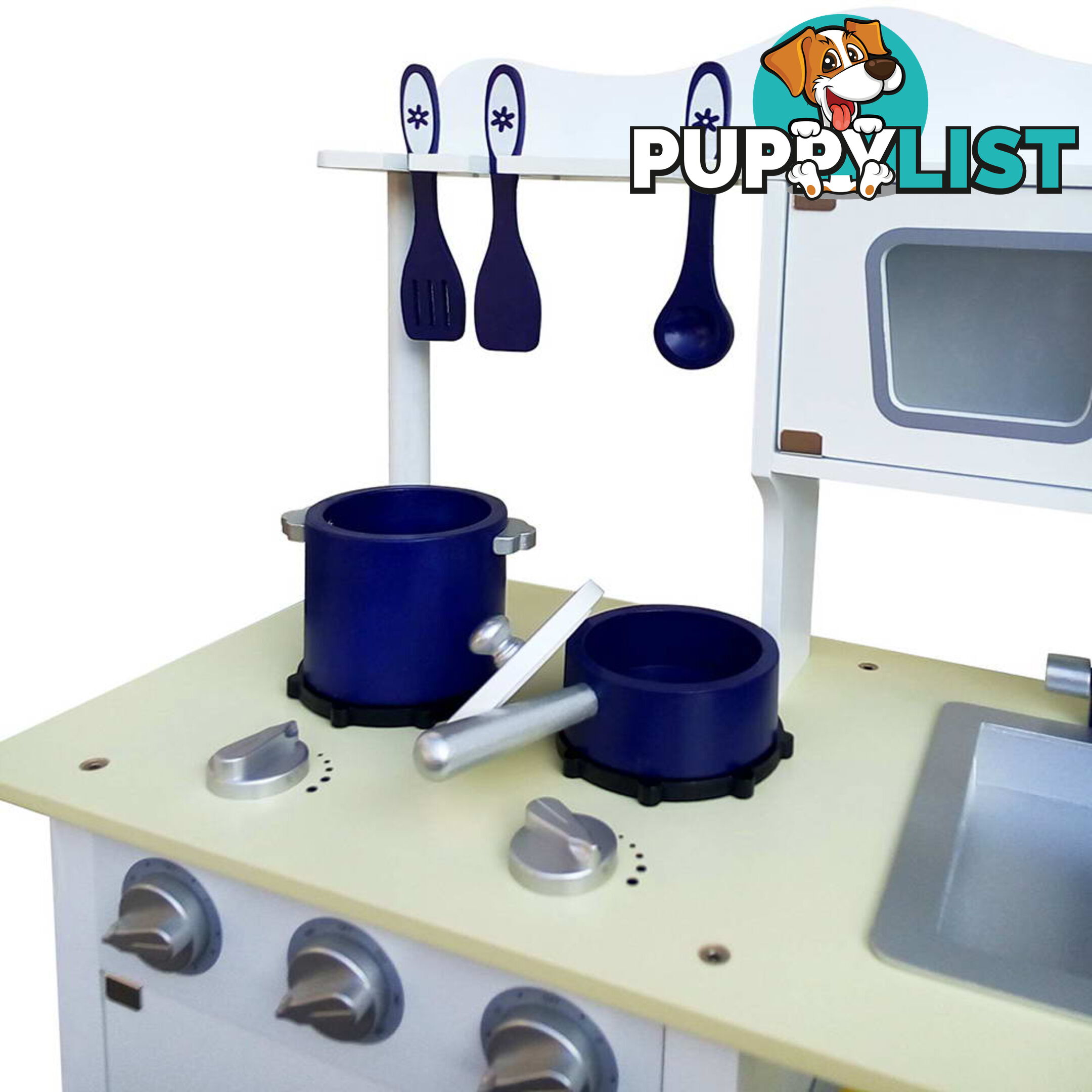 18 Piece Kitchen Play Set _ÑÐ White & Blue