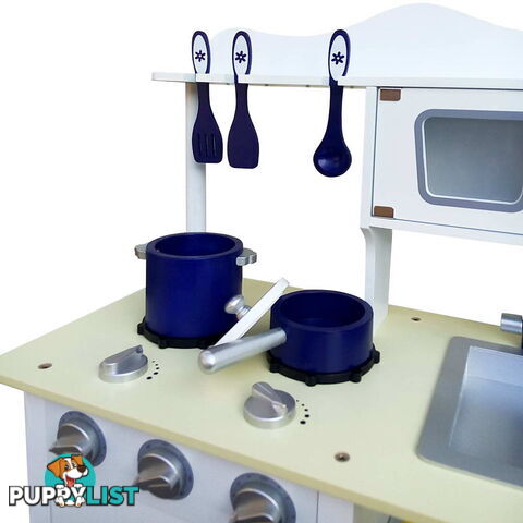 18 Piece Kitchen Play Set _ÑÐ White & Blue