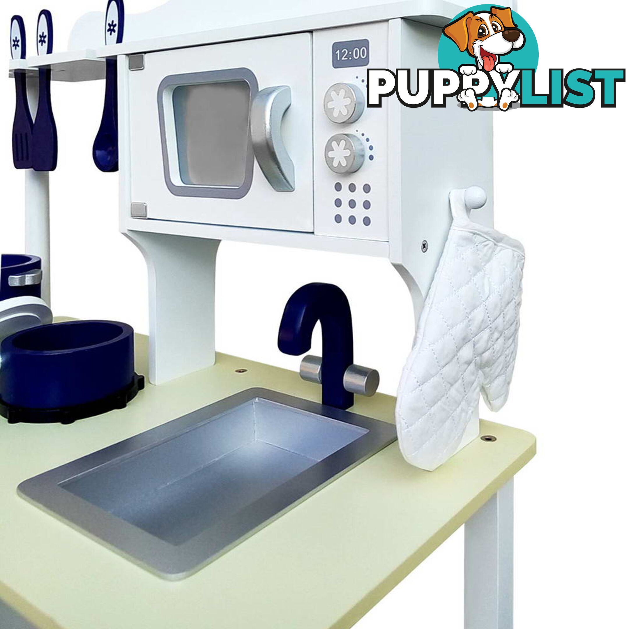 18 Piece Kitchen Play Set _ÑÐ White & Blue