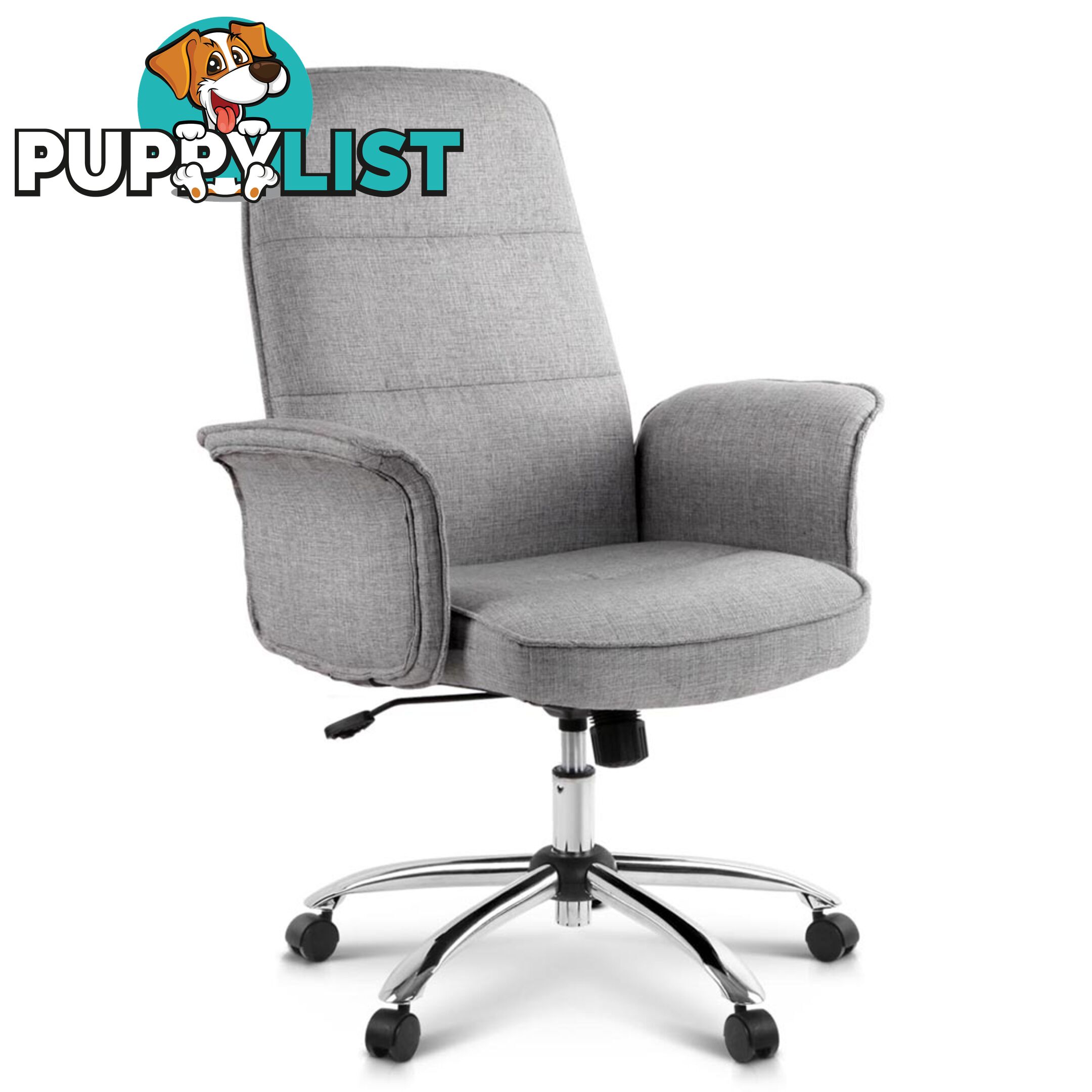 Modern Office Desk Executive Fabric Chair - Grey