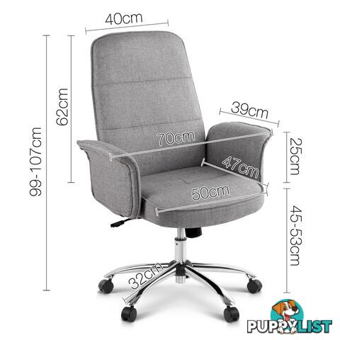 Modern Office Desk Executive Fabric Chair - Grey