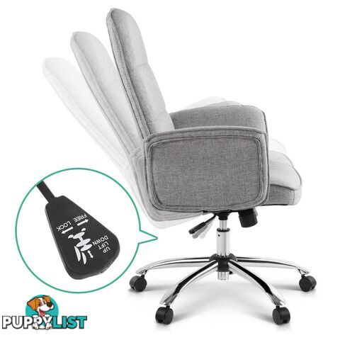 Modern Office Desk Executive Fabric Chair - Grey