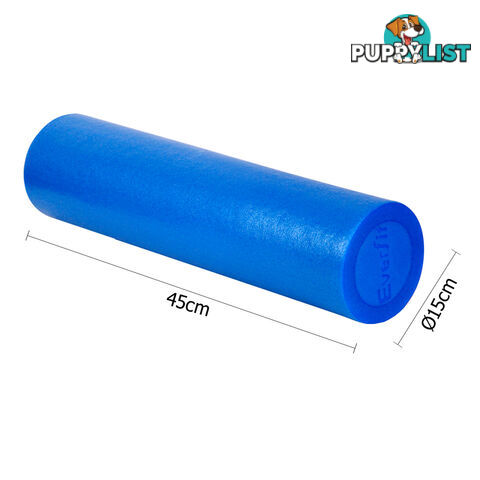 Yoga Gym Pilates EPE Stick Foam Roller Blue 45 x 15cm