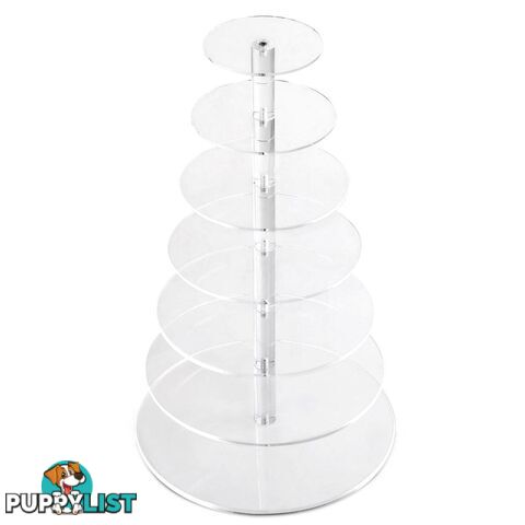 7 Tier Clear Acrylic Cake Stand 65CM