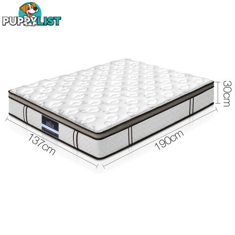 Latex Euro Top Pocket Spring Mattress Back Support Double